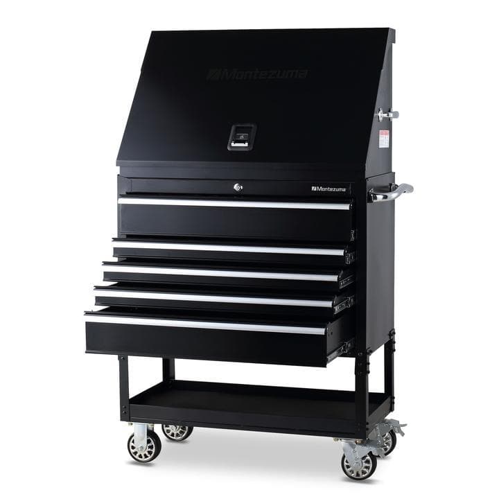 Montezuma Tool Box Rolling 36 Inch Utility Cart with 5 Drawers - Senior.com Tool Cabinets